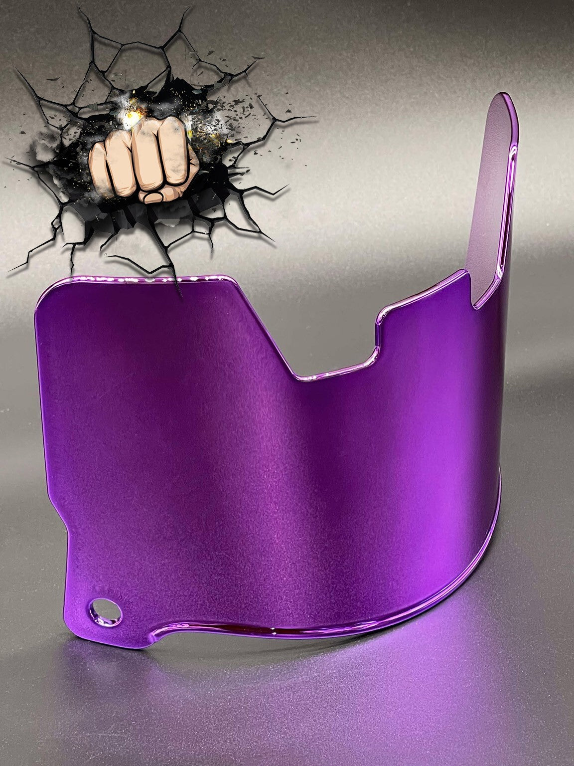 UV Chrome Plated Full Size Visor (Display Only) Replica,Speed,Schutt,Flex, Etc..