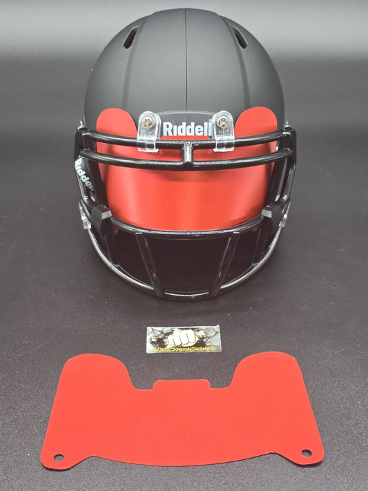 Custom Red Blaze Mini Helmet Visor (Thin Flexi Style)  Riddell compatible