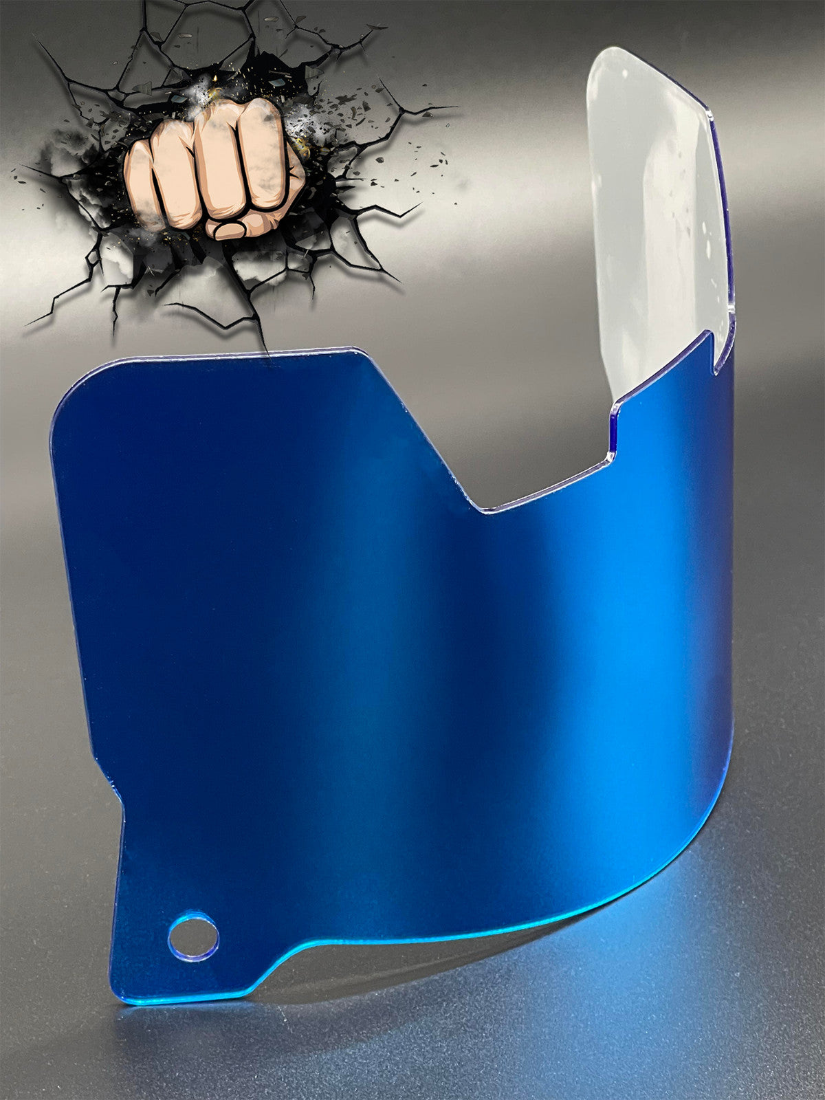 Powder Blue Chrome Full Size Visor (Display Only) Replica/Speed/Flex Compatible