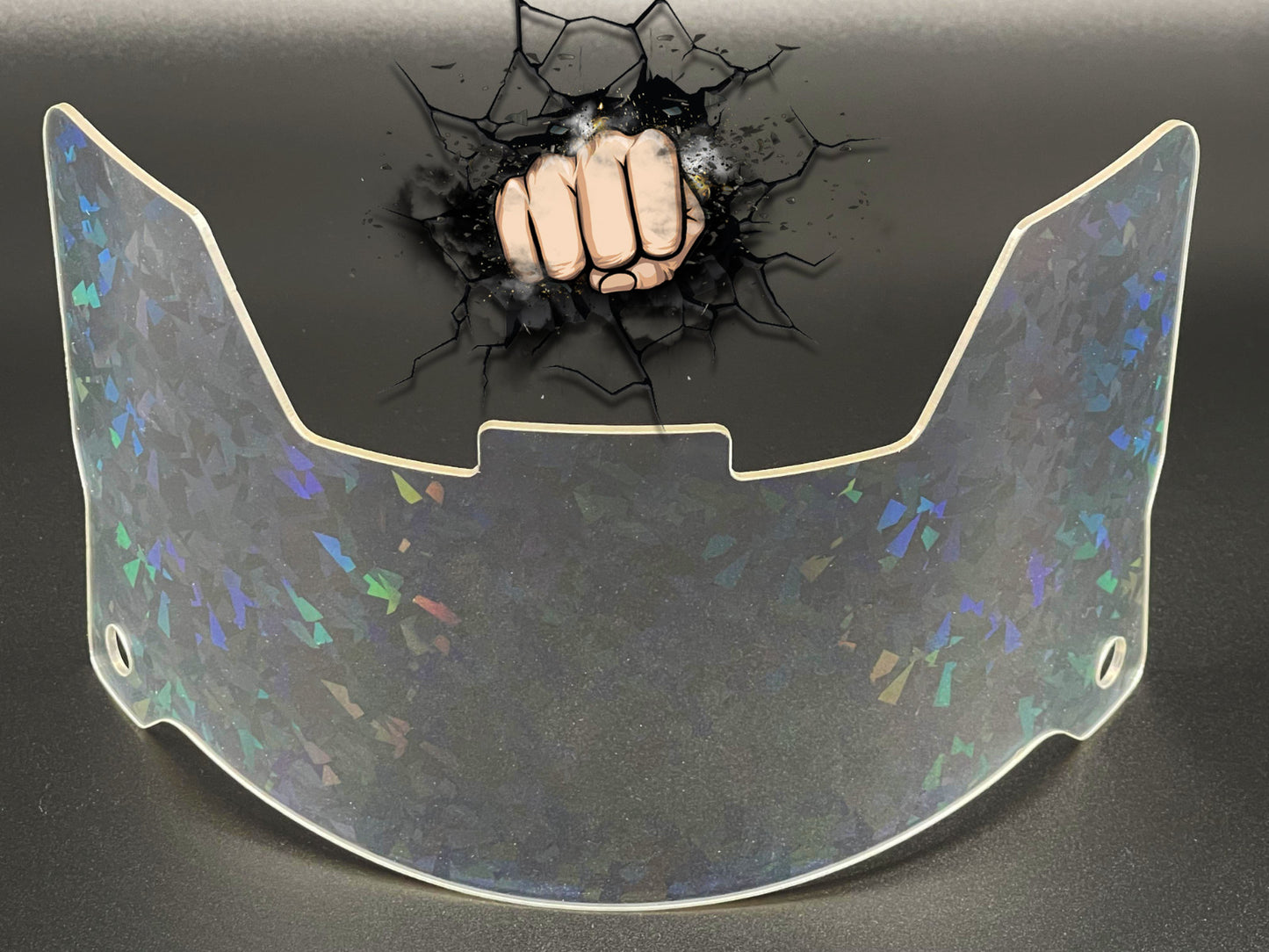 Cracked Ice Full Size Helmet Visor (Display Only) Replica/Speed/Flex Compatible