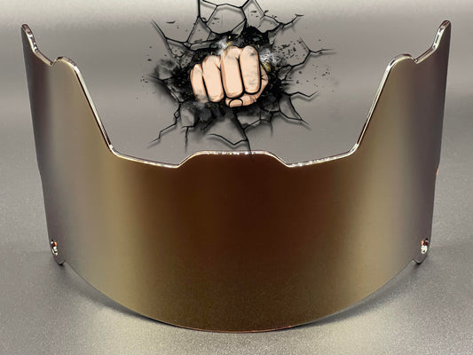 Dark Gold Chrome mirror Full Size Helmet Visor Replica/Speed/Flex Compatible