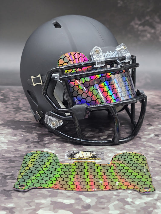 Custom Holographic Mini Helmet Visor (Thin Flexi Style)  Riddell compatible
