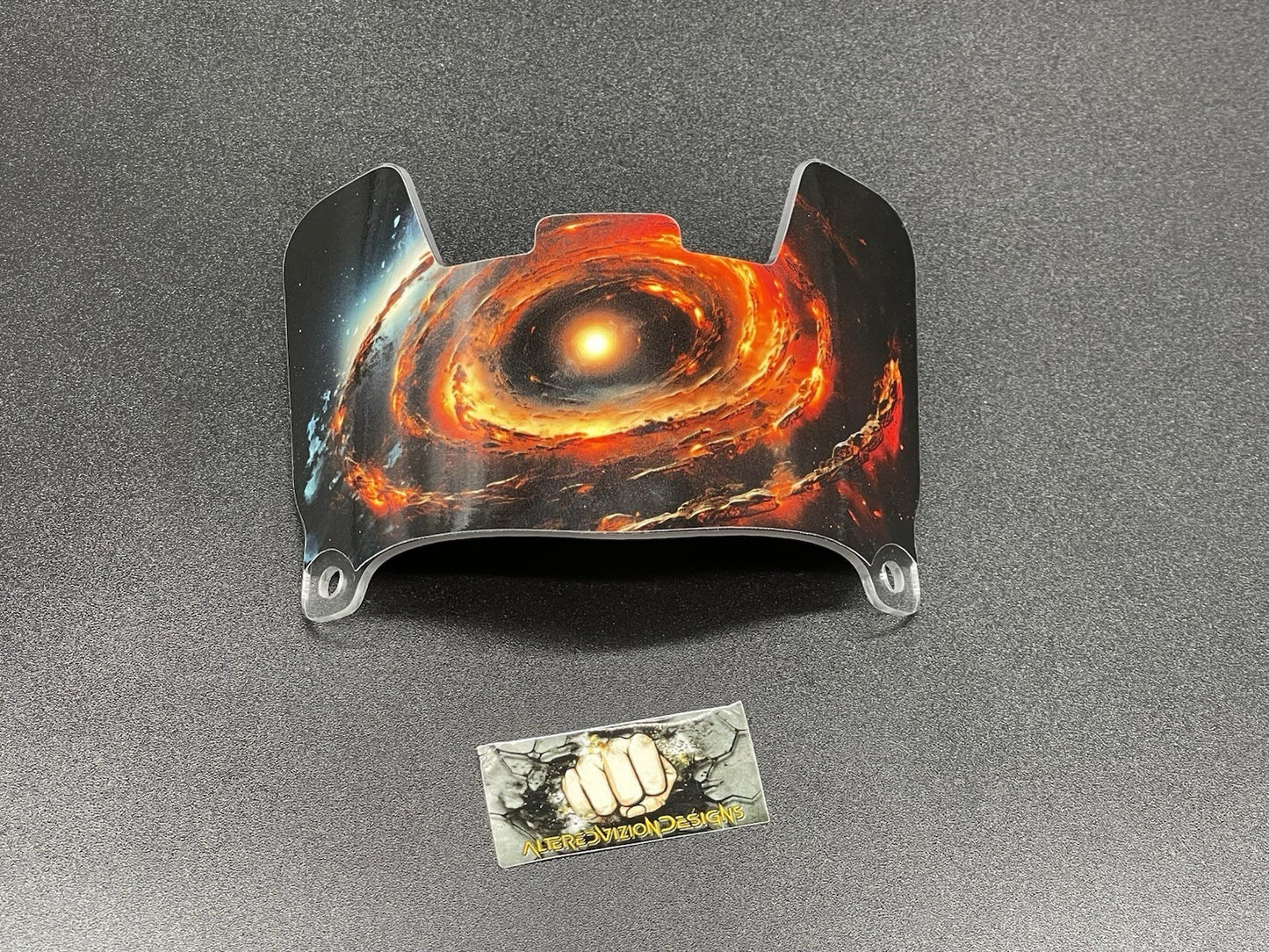 Galaxy Nebula Custom Mini Helmet Visor (Hard Style) Riddell Compatible