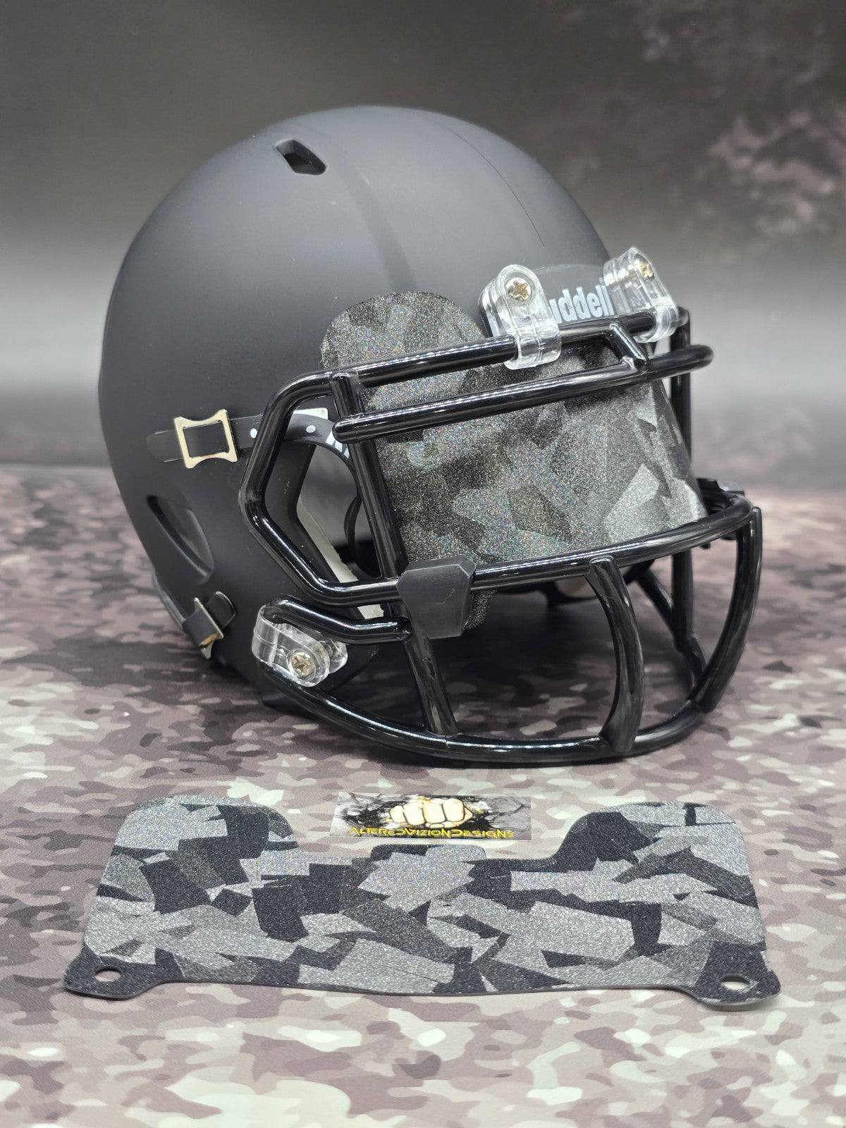 Custom Gray Spec Mini Helmet Visor (Thin Flexi Style)  Riddell compatible