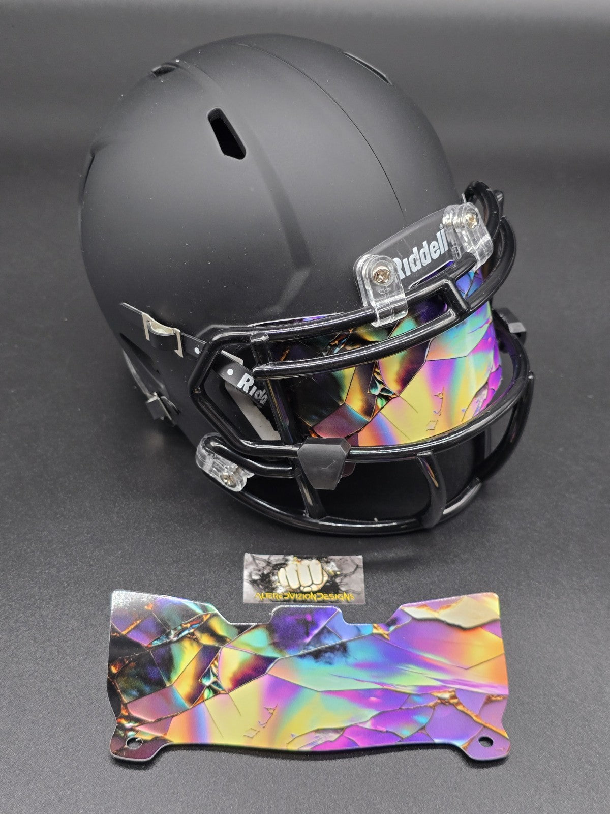 Custom Stained Glass Mini Helmet Visor (Thin Flexi Style) Riddell compatible