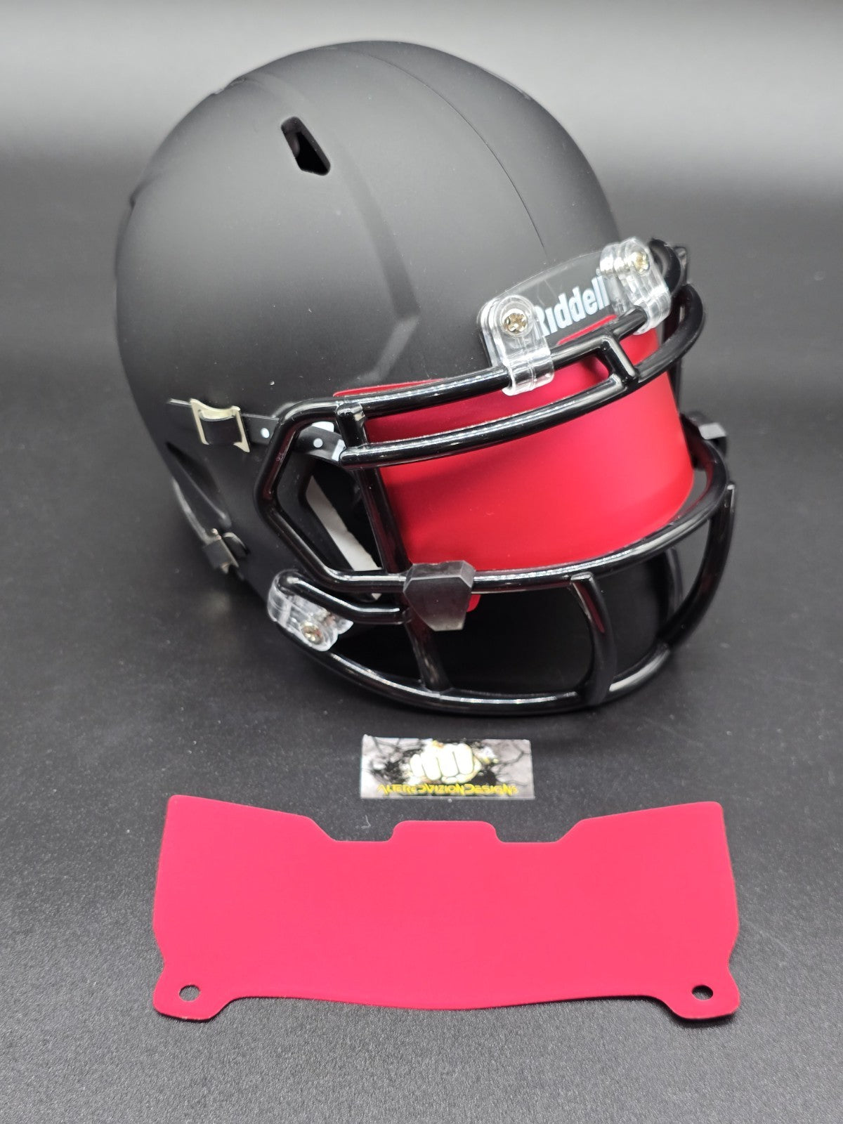 Custom Pink Blaze Mini Helmet Visor (Thin Flexi Style) Riddell compatible