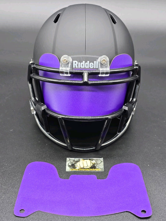 Custom Purple Matte Mini Helmet Visor (Thin Flexi Style)  Riddell compatible