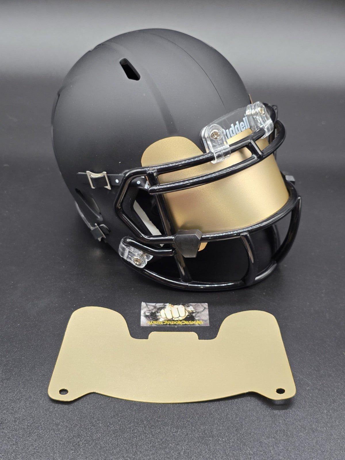 Custom Tan Blaze Mini Helmet Visor (Thin Flexi Style)  Riddell compatible