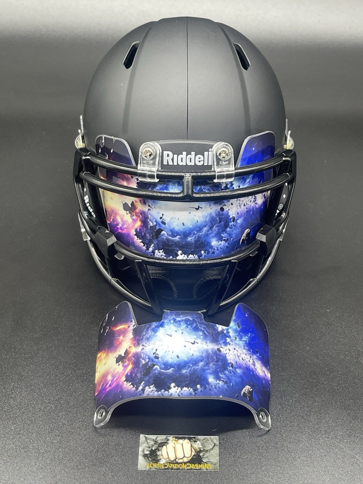 Interstellar Explosion Custom Mini Helmet Visor (Hard Style) Riddell Compatible