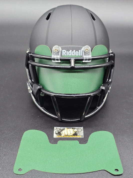 Custom Green Matte Mini Helmet Visor (Thin Flexi Style)  Riddell compatible