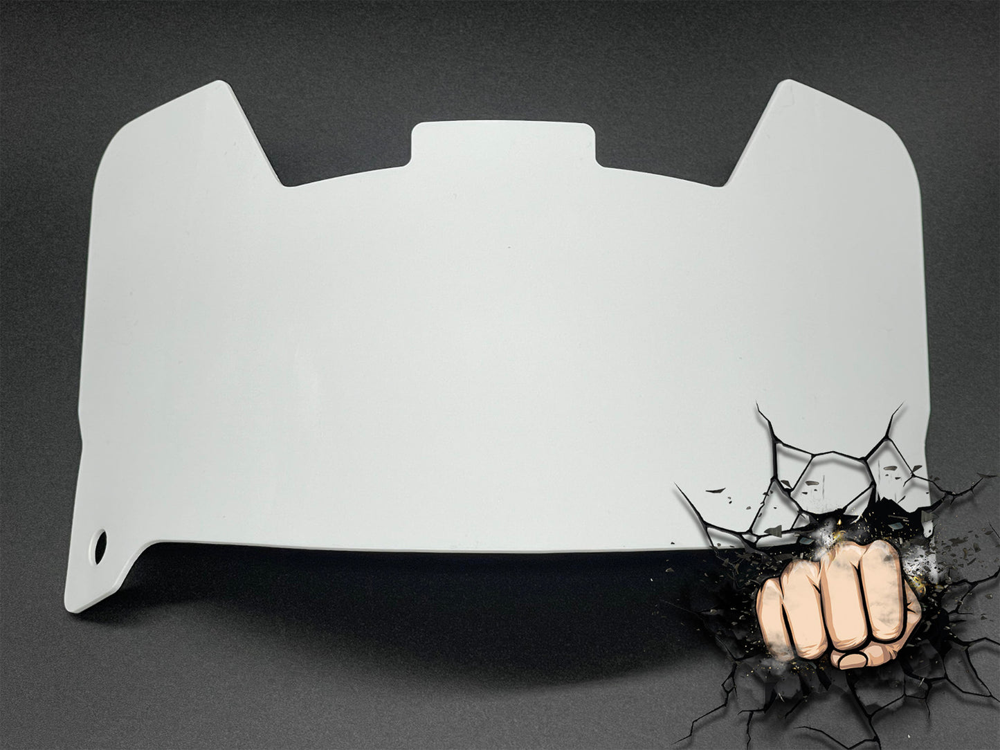 White Full Size Visor (Display Only) Replica/Speed/Flex Compatible