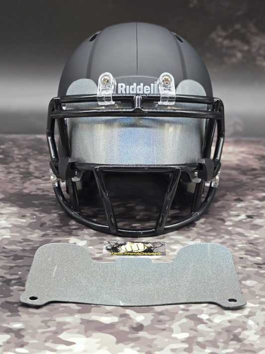 Custom Silver Gloss Mini Helmet Visor (Thin Flexi Style)  Riddell compatible