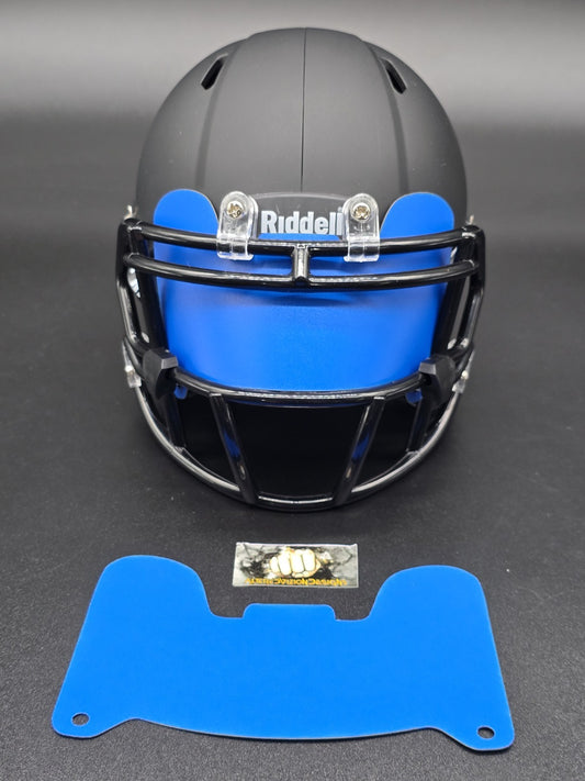 Custom Lite Blue Matte Mini Helmet Visor (Thin Flexi Style)  Riddell compatible
