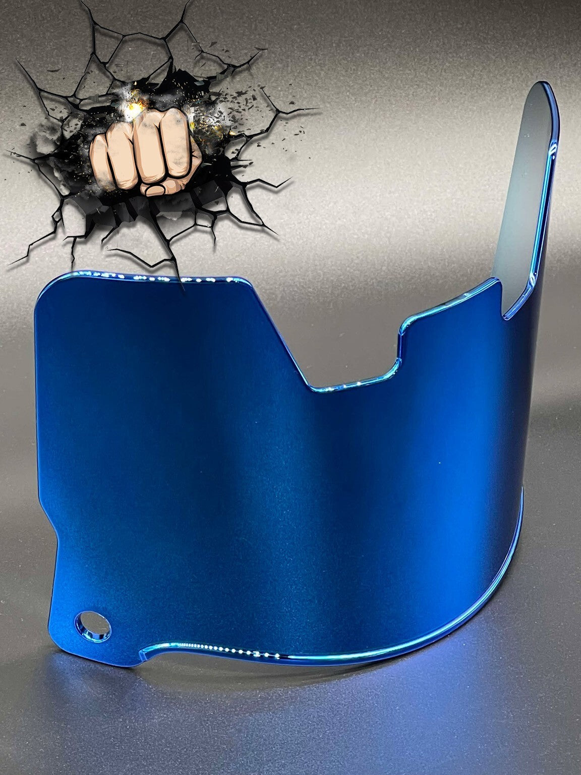 UV Chrome Plated Full Size Visor (Display Only) Replica,Speed,Schutt,Flex, Etc..