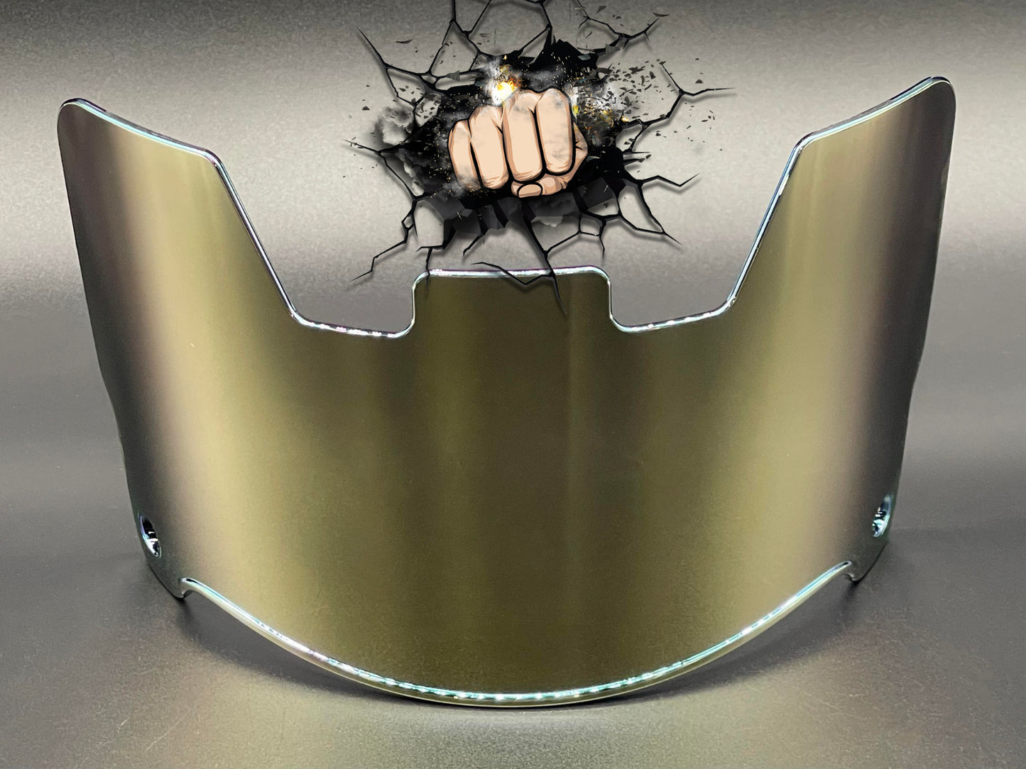 Gold Chrome mirror Full Size Helmet Visor Replica/Speed/Flex Compatible
