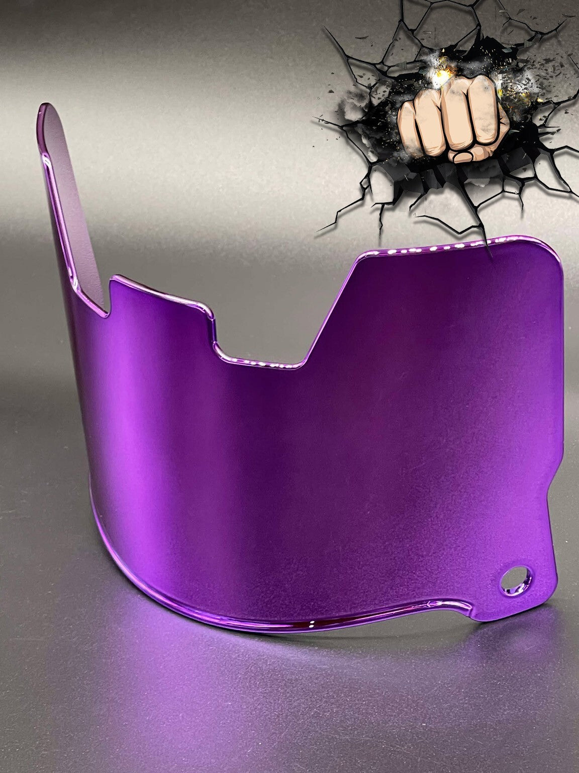 UV Chrome Plated Full Size Visor (Display Only) Replica,Speed,Schutt,Flex, Etc..