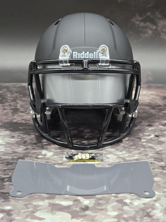 Custom Silver Gloss Mini Helmet Visor (Thin Flexi Style)  Riddell compatible