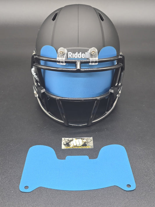 Custom Lite Blue Blaze Mini Helmet Visor (Thin Flexi Style)  Riddell compatible