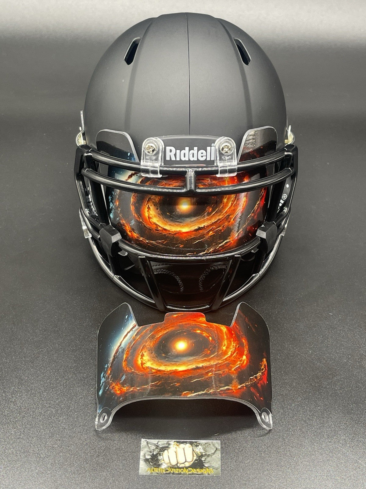Galaxy Nebula Custom Mini Helmet Visor (Hard Style) Riddell Compatible