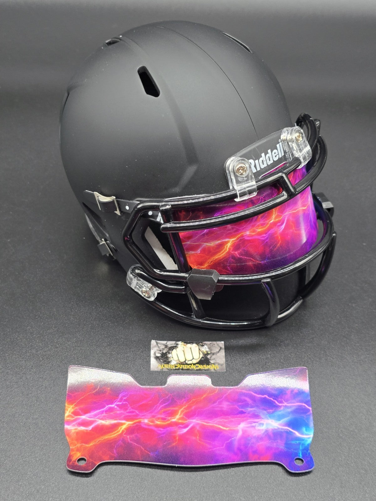 Custom Lighting Sky Mini Helmet Visor (Thin Flexi Style) Riddell compatible