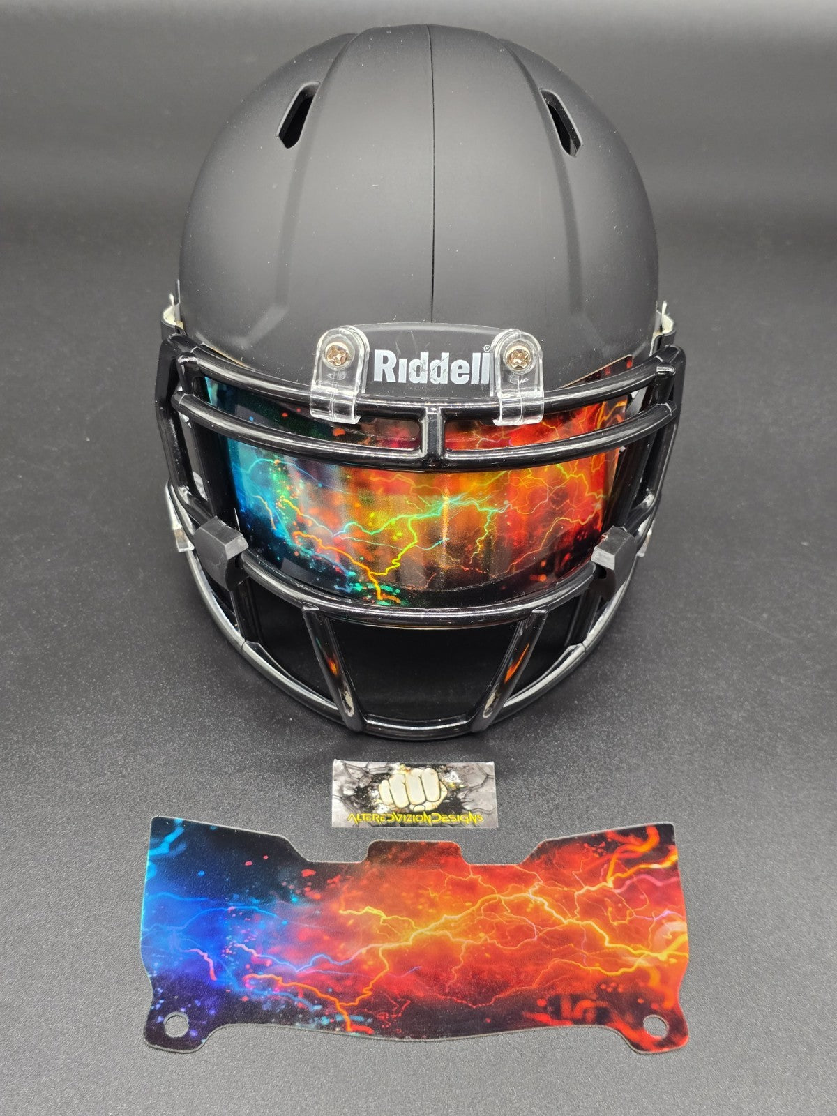 Custom Lighting Mini Helmet Visor (Thin Flexi Style)  Riddell compatible