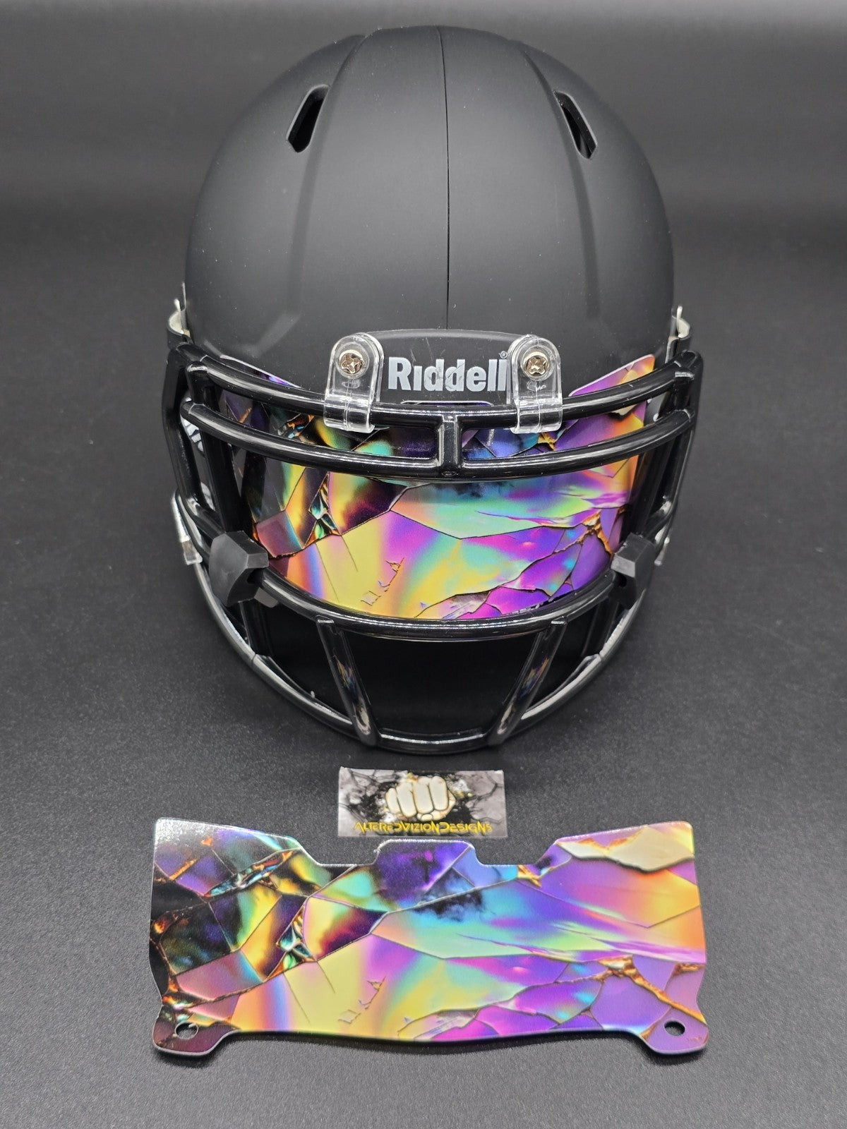 Custom Stained Glass Mini Helmet Visor (Thin Flexi Style) Riddell compatible