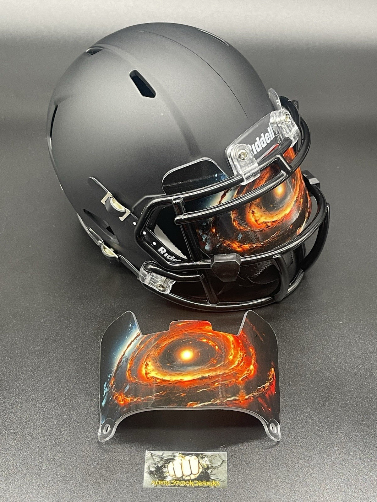 Galaxy Nebula Custom Mini Helmet Visor (Hard Style) Riddell Compatible