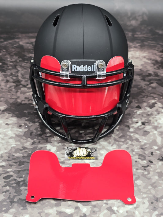 Custom Red Gloss Mini Helmet Visor (Thin Flexi Style)  Riddell compatible