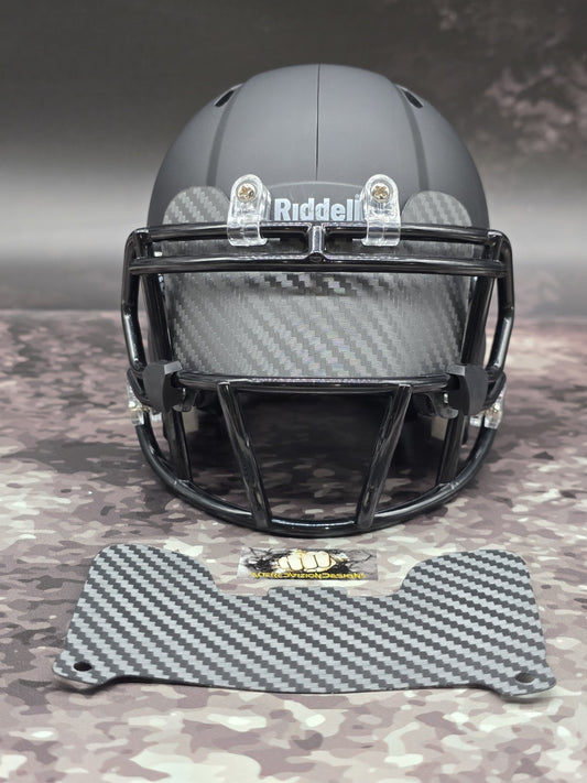 Custom Gray Carbon Mini Helmet Visor (Thin Flexi Style)  Riddell compatible