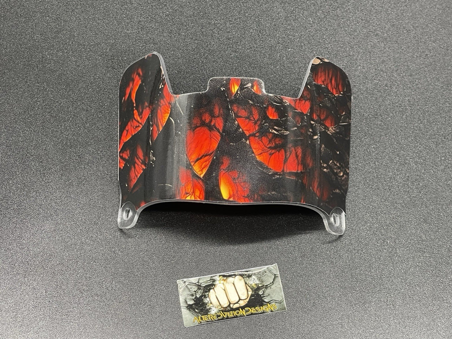 Molten Lava Custom Mini Helmet Visor (Hard Style) Riddell Compatible
