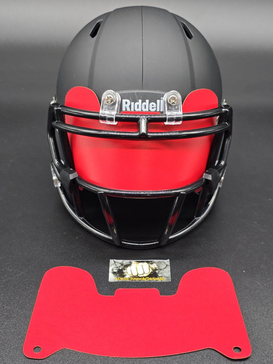 Custom Red Matte Mini Helmet Visor (Thin Flexi Style)  Riddell compatible