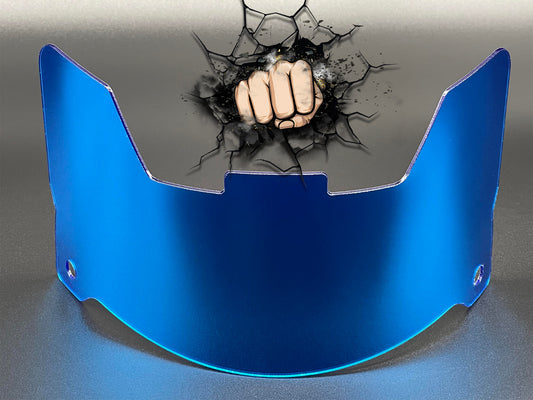 Powder Blue Chrome Full Size Visor (Display Only) Replica/Speed/Flex Compatible
