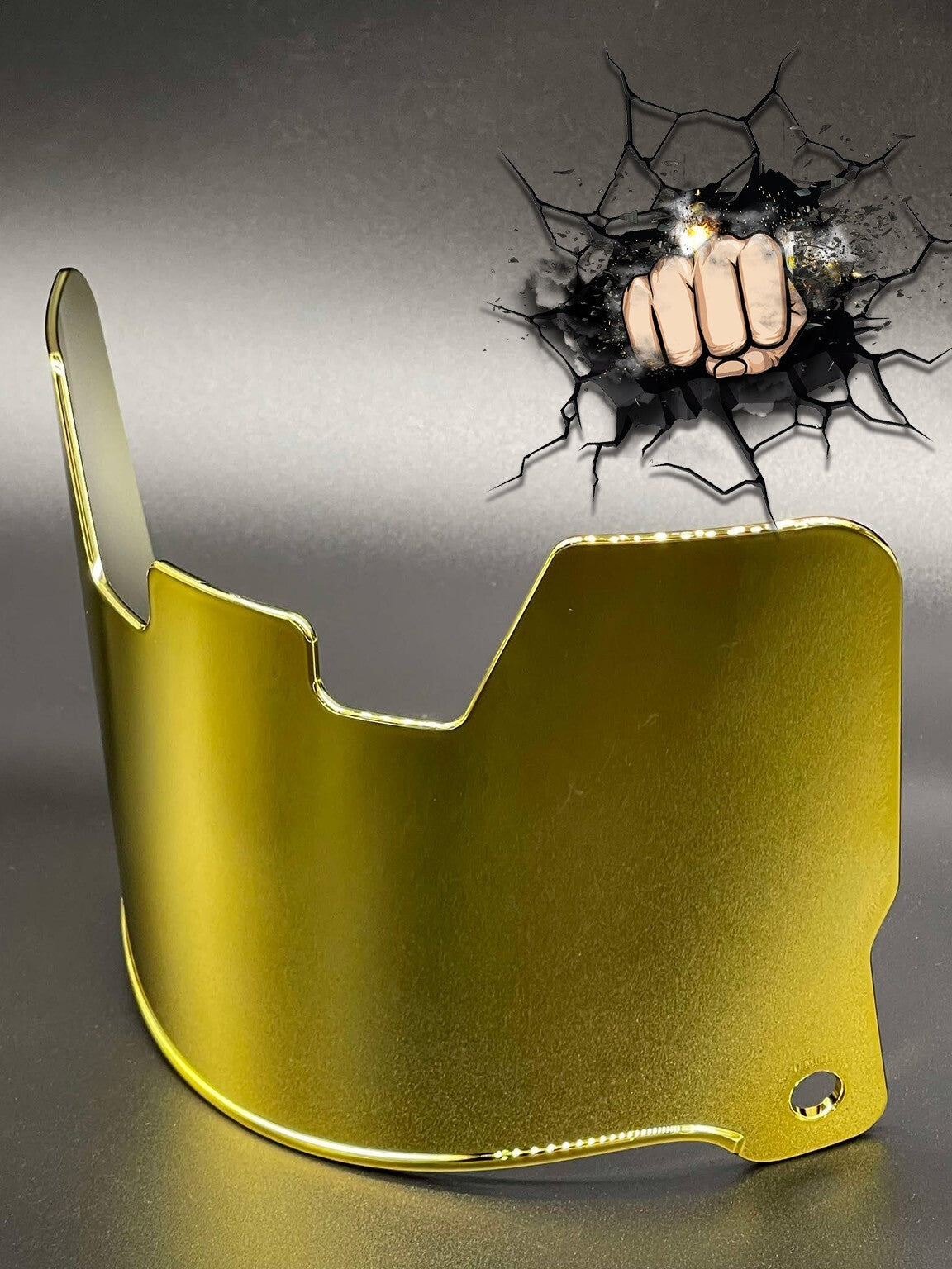 UV Chrome Plated Full Size Visor (Display Only) Replica,Speed,Schutt,Flex, Etc..