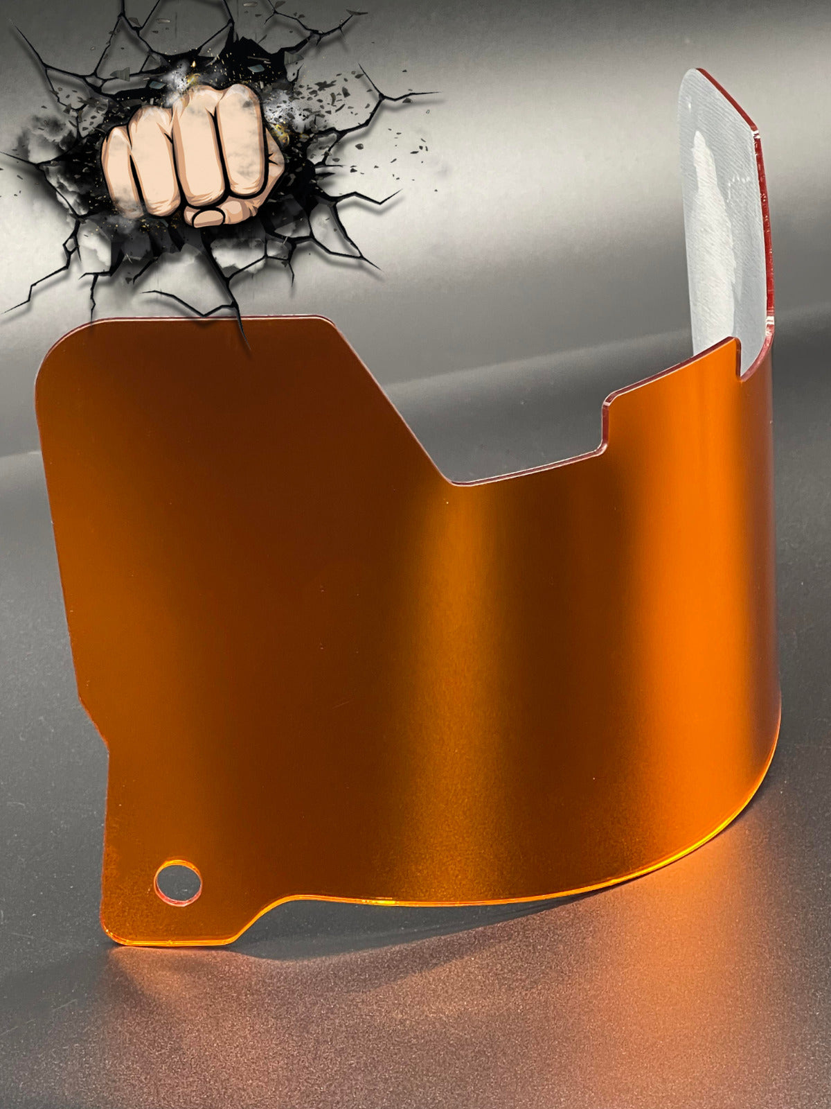 Orange Chrome Full Size Helmet Visor (Display Only)Replica/Speed/Flex Compatible