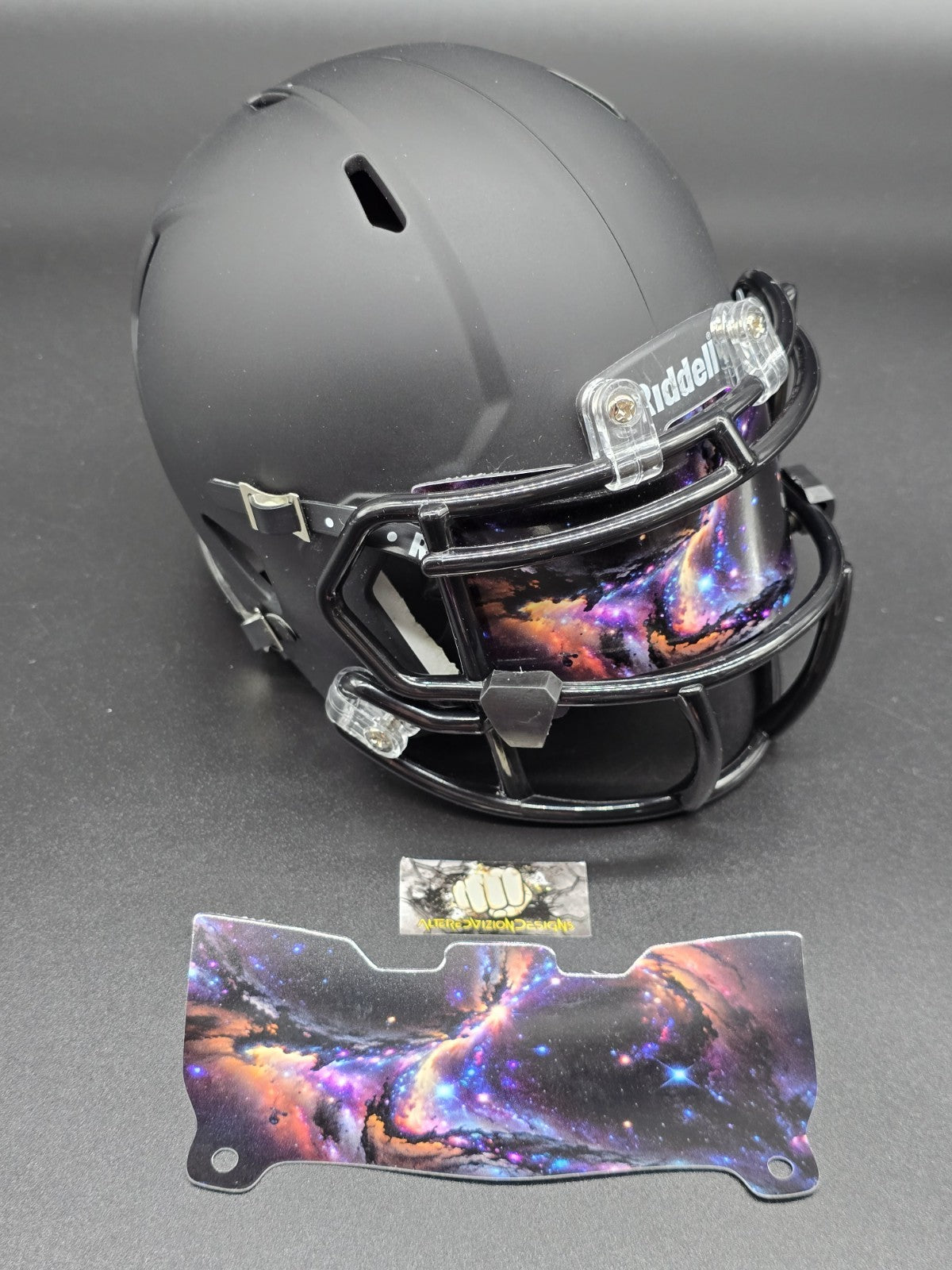 Custom Cosmic Sky Mini Helmet Visor (Thin Flexi Style)  Riddell compatible