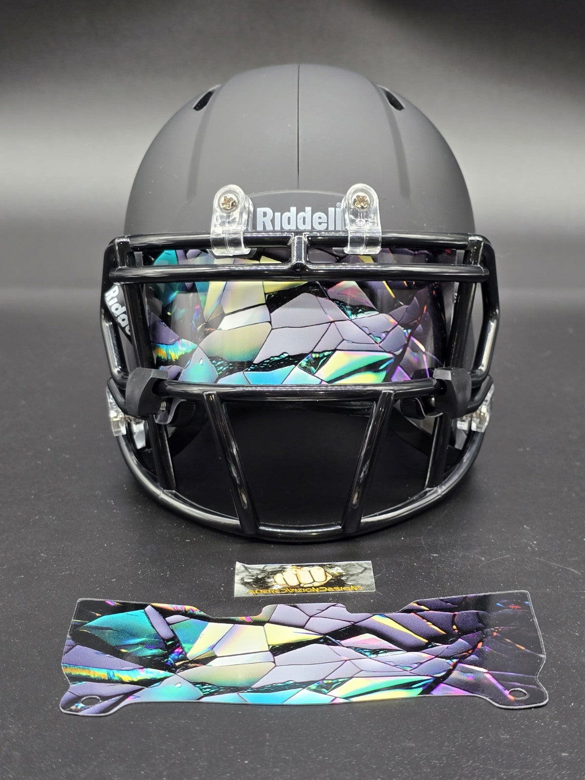 Custom Stained Glass Mini Helmet Visor (Thin Flexi Style)  Riddell compatible