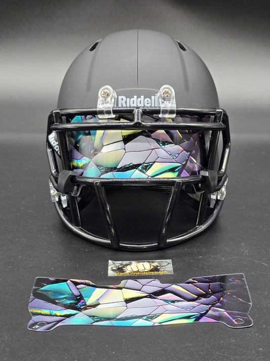 Custom Stained Glass Mini Helmet Visor (Thin Flexi Style)  Riddell compatible