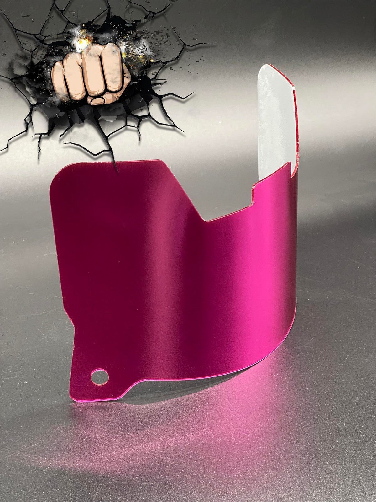 Hot Pink Chrome Full Size Visor (Display Only) Replica/Speed/Flex Compatible