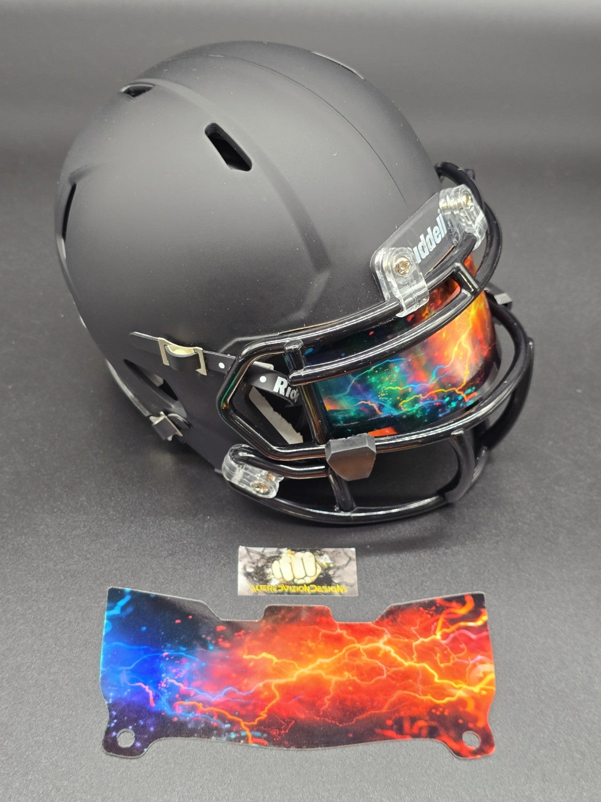 Custom Lighting Mini Helmet Visor (Thin Flexi Style)  Riddell compatible