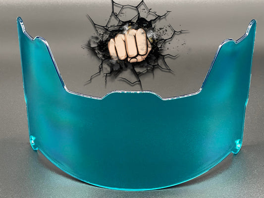 Clear Aqua Teal Full Size Helmet Visor Replica/Speed/Flex Compatible