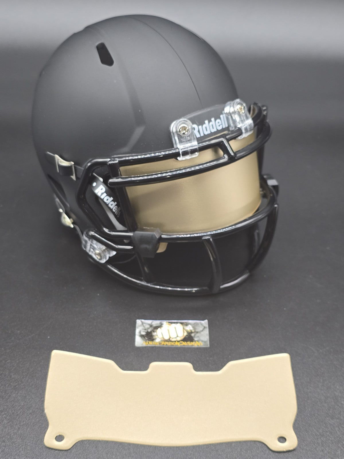 Custom Tan Blaze Mini Helmet Visor (Thin Flexi Style)  Riddell compatible