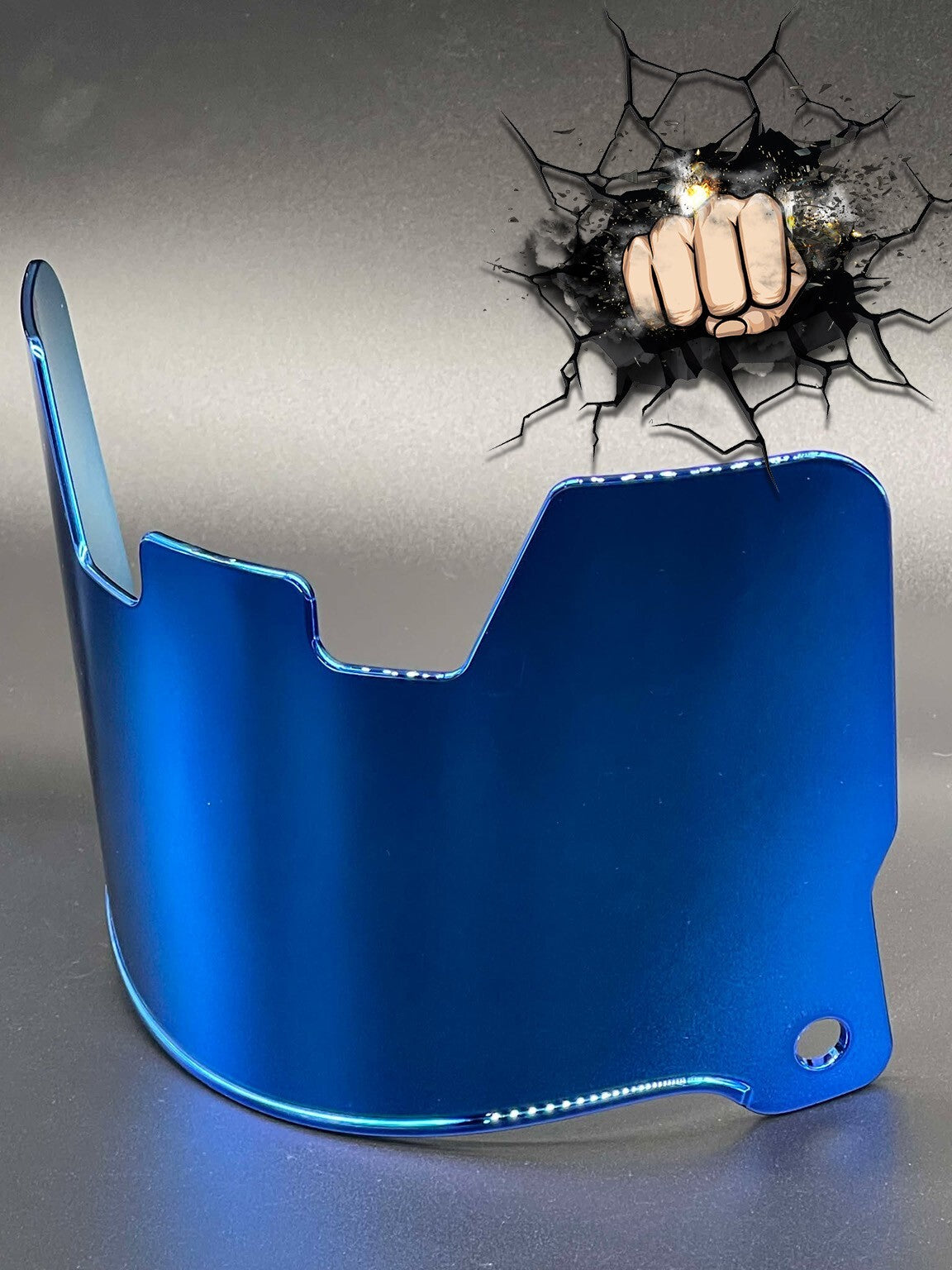 UV Chrome Plated Full Size Visor (Display Only) Replica,Speed,Schutt,Flex, Etc..