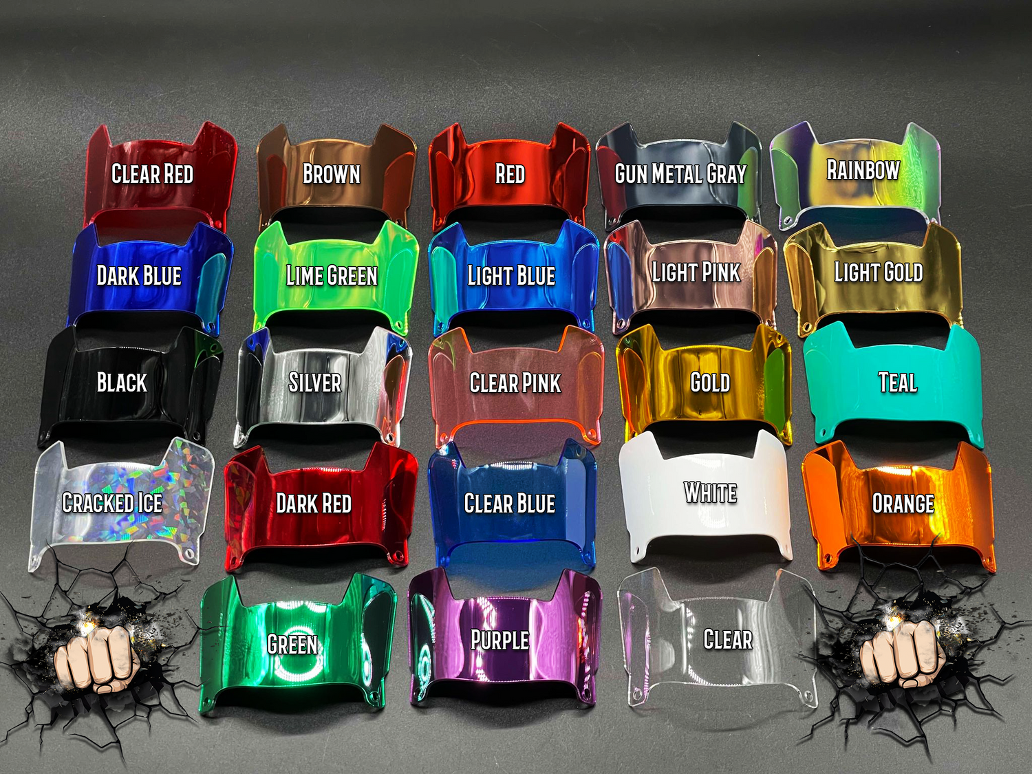 Hard Style Acrylic Mini Helmet Visors