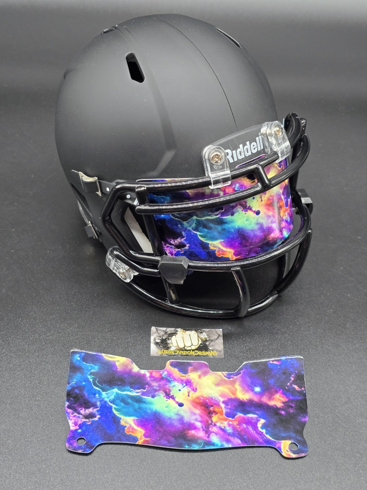 Custom Cosmic Sky Mini Helmet Visor (Thin Flexi Style)  Riddell compatible