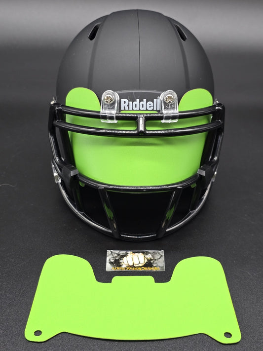 Custom Lite Green Matte Mini Helmet Visor (Thin Flexi Style)  Riddell compatible