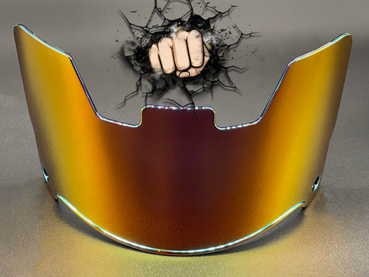 Orange Red Chrome mirror Full Size Helmet Visor Replica/Speed/Flex Compatible