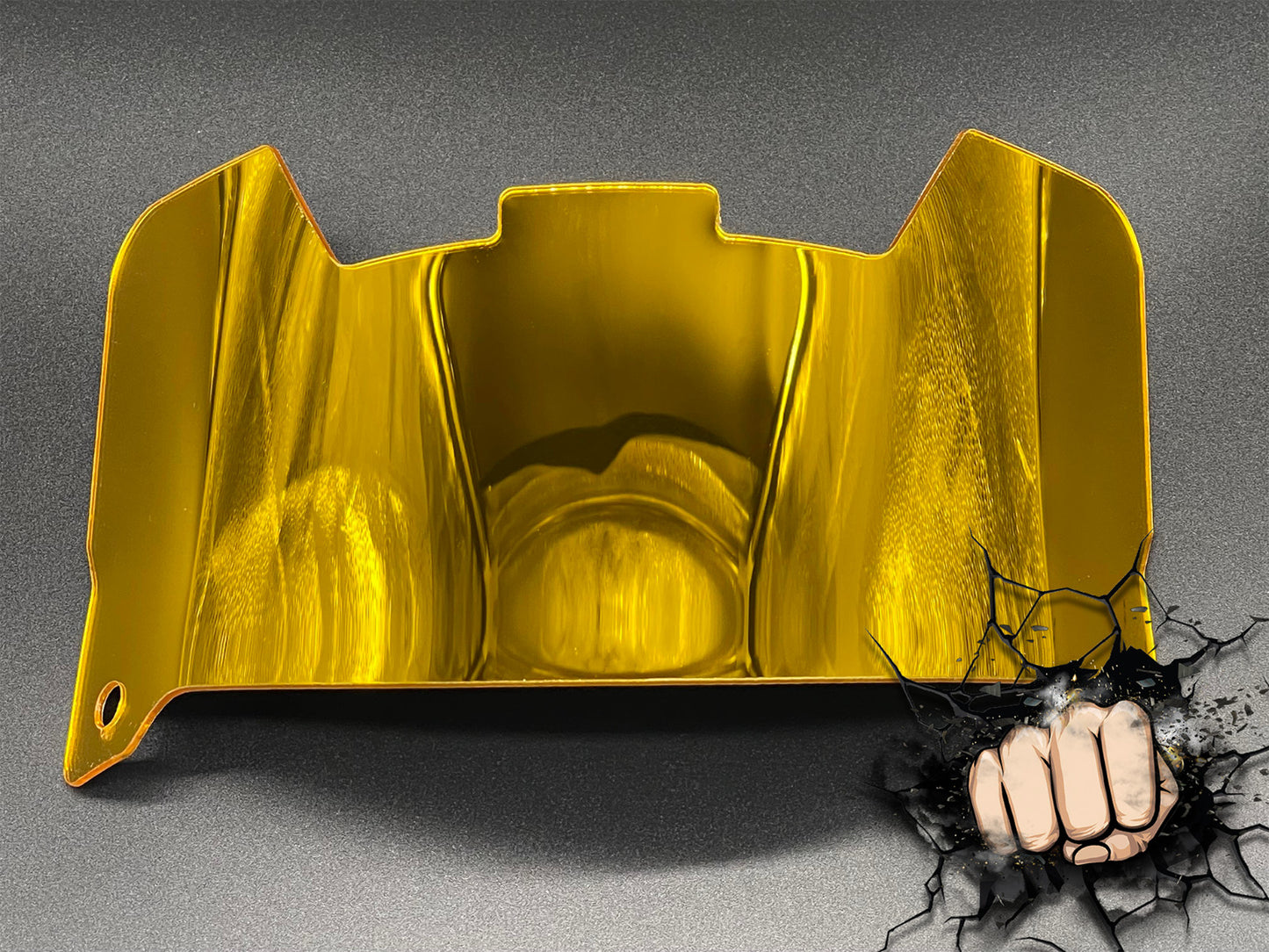 Gold Chrome Full Size Visor (Display Only) Replica/Speed/Flex Compatible