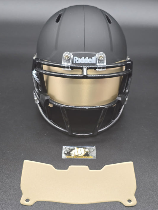 Custom Tan Blaze Mini Helmet Visor (Thin Flexi Style)  Riddell compatible