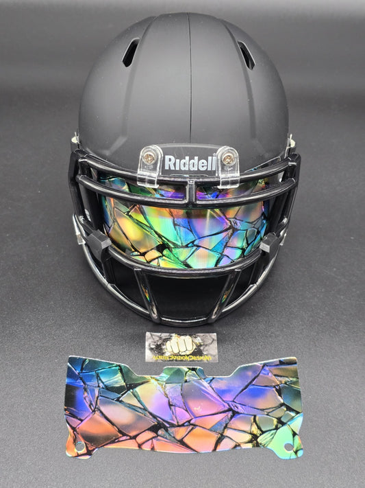 Custom Stained Glass Mini Helmet Visor (Thin Flexi Style)  Riddell compatible