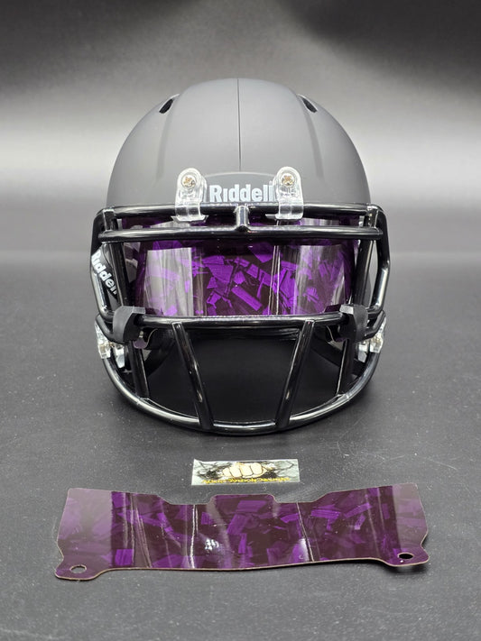 Custom Purple Gloss Mini Helmet Visor (Thin Flexi Style)  Riddell compatible